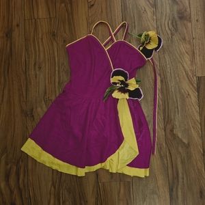 Child Medium Garden Pansy Costume